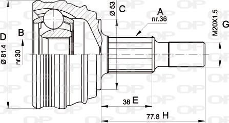 Open Parts CVJ5235.10 - Joint Kit, drive shaft www.autospares.lv