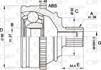 Open Parts CVJ5227.10 - Joint Kit, drive shaft www.autospares.lv