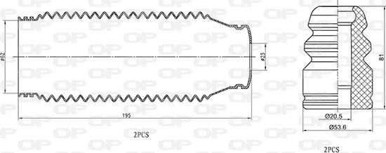 Open Parts DCK5091.04 - Dust Cover Kit, shock absorber www.autospares.lv