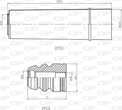 Open Parts DCK5050.04 - Putekļu aizsargkomplekts, Amortizators autospares.lv