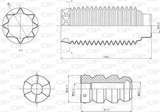 Open Parts DCK5060.04 - Putekļu aizsargkomplekts, Amortizators autospares.lv