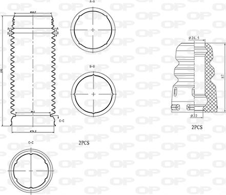 Open Parts DCK5004.04 - Dust Cover Kit, shock absorber www.autospares.lv