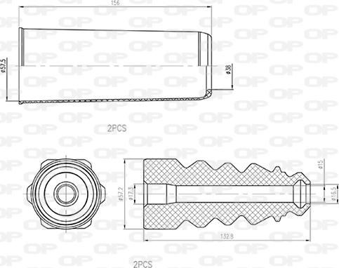 Open Parts DCK5019.04 - Dust Cover Kit, shock absorber www.autospares.lv