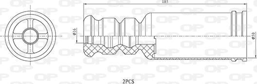 Open Parts DCK5102.02 - Gājiena ierobežotājs, Atsperojums autospares.lv