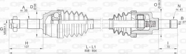 Open Parts DRS6445.00 - Piedziņas vārpsta autospares.lv