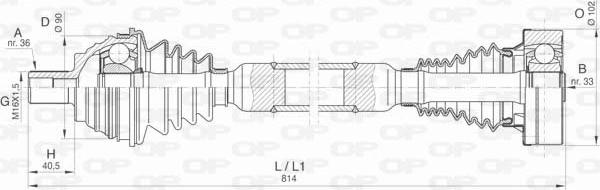 Open Parts DRS6419.00 - Piedziņas vārpsta autospares.lv