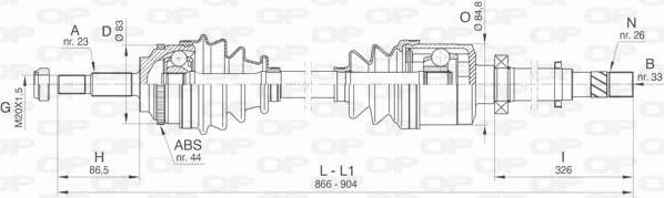 Open Parts DRS6436.00 - Piedziņas vārpsta www.autospares.lv