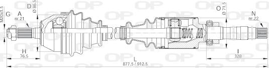 Open Parts DRS6019.00 - Piedziņas vārpsta www.autospares.lv