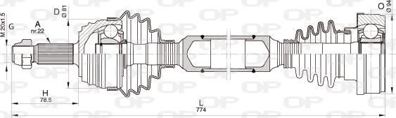 Open Parts DRS6349.00 - Drive Shaft www.autospares.lv