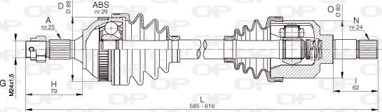 Open Parts DRS6330.00 - Piedziņas vārpsta autospares.lv