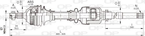 Open Parts DRS6331.00 - Piedziņas vārpsta autospares.lv