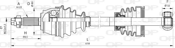 Open Parts DRS6379.00 - Piedziņas vārpsta autospares.lv