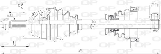 Open Parts DRS6263.00 - Piedziņas vārpsta autospares.lv