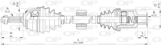 Open Parts DRS6262.00 - Piedziņas vārpsta www.autospares.lv