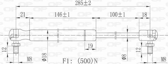 Open Parts GSR6067.00 - Gāzes atspere, Motora pārsegs www.autospares.lv