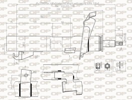 Open Parts SAB8490.31 - Amortizators autospares.lv