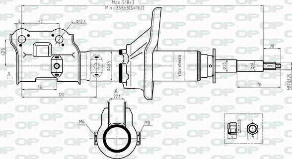 Open Parts SAB8480.31 - Amortizators autospares.lv