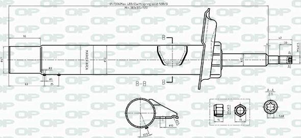 Open Parts SAB8438.31 - Amortizators autospares.lv