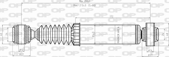 Open Parts SAB8420.12 - Amortizators autospares.lv