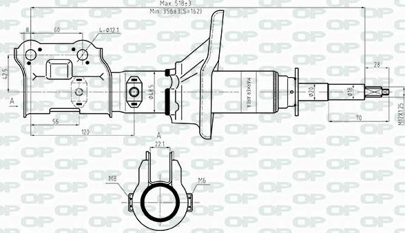 Open Parts SAB8479.31 - Amortizators autospares.lv