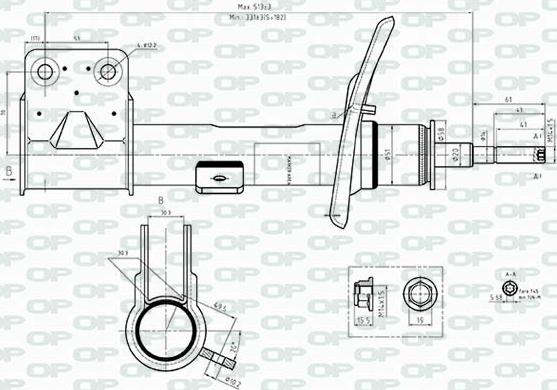 Open Parts SAB8543.31 - Амортизатор www.autospares.lv