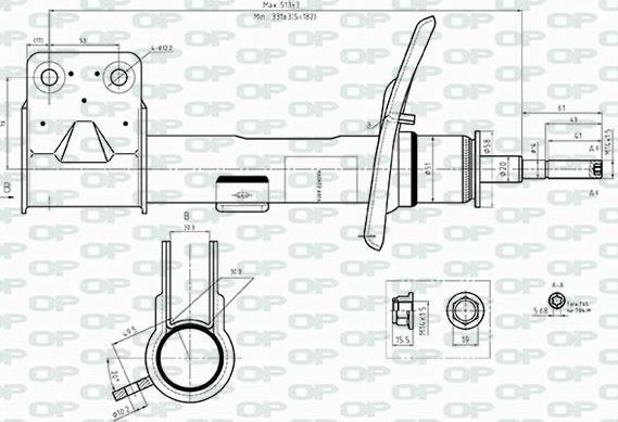 Open Parts SAB8542.31 - Amortizators autospares.lv