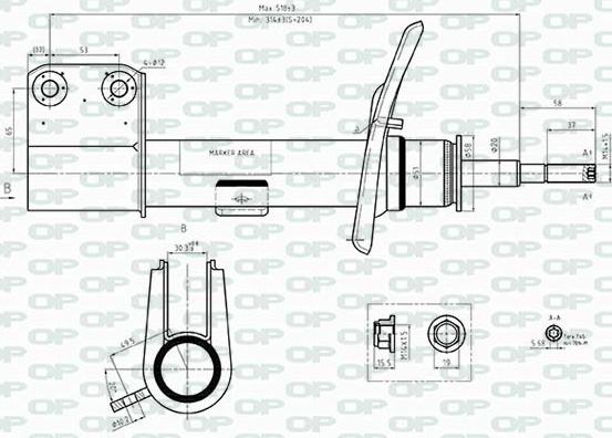 Open Parts SAB8505.31 - Amortizators www.autospares.lv