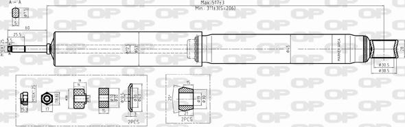 Open Parts SAB8500.32 - Shock Absorber www.autospares.lv