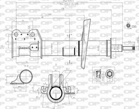 Open Parts SAB8501.31 - Shock Absorber www.autospares.lv