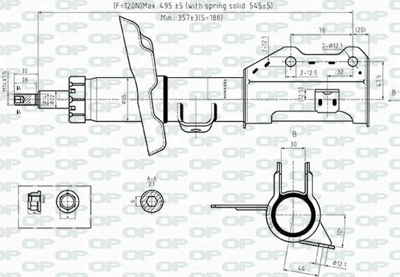 Open Parts SAB8518.31 - Amortizators autospares.lv