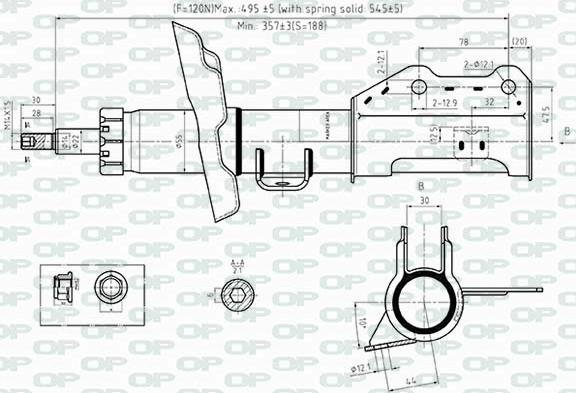 Open Parts SAB8517.31 - Amortizators autospares.lv