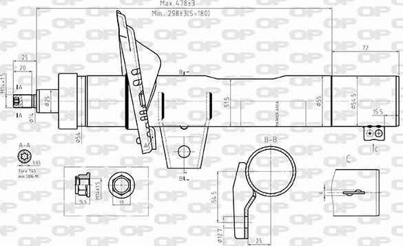 Open Parts SAB8589.31 - Amortizators autospares.lv