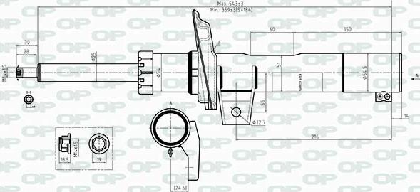 Open Parts SAB8534.31 - Amortizators autospares.lv