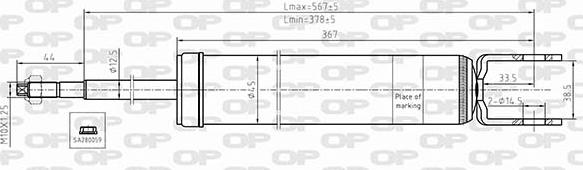 Open Parts SAB8639.32 - Amortizators autospares.lv