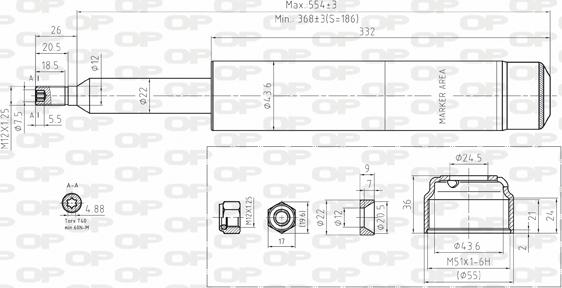 Open Parts SAB8095.11 - Amortizators autospares.lv