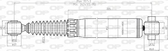 Open Parts SAB8043.32 - Amortizators autospares.lv