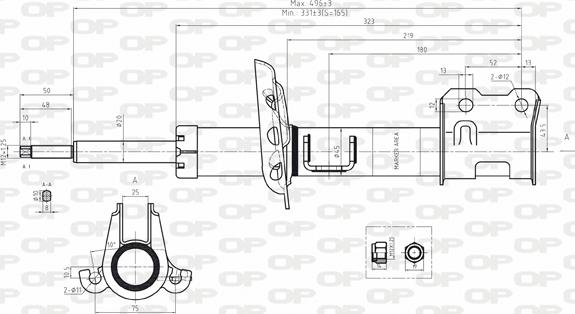 Open Parts SAB8054.31 - Shock Absorber www.autospares.lv