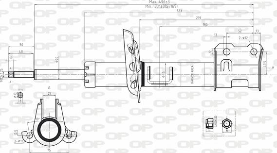 Open Parts SAB8055.31 - Amortizators www.autospares.lv