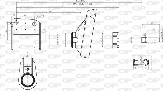 Open Parts SAB8069.11 - Amortizators www.autospares.lv