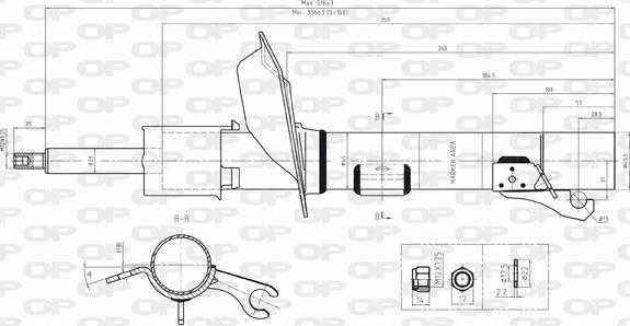 Open Parts SAB8064.31 - Amortizators autospares.lv