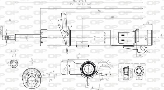 Open Parts SAB8067.31 - Амортизатор www.autospares.lv