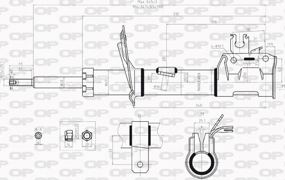 Open Parts SAB8009.31 - Amortizators autospares.lv