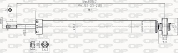 Open Parts SAB8003.32 - Амортизатор www.autospares.lv