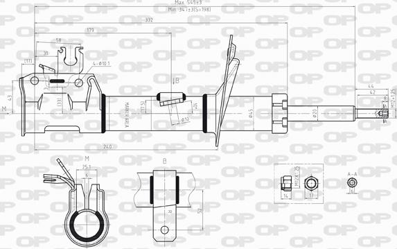 Open Parts SAB8010.31 - Amortizators autospares.lv