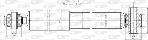 Open Parts SAB8084.12 - Amortizators autospares.lv