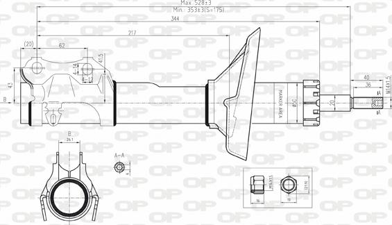 Open Parts SAB8087.11 - Amortizators autospares.lv