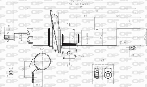 Open Parts SAB8030.31 - Amortizators www.autospares.lv