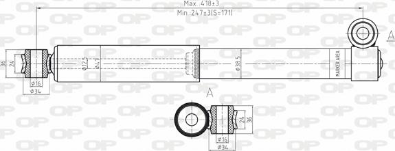 Open Parts SAB8031.32 - Amortizators autospares.lv