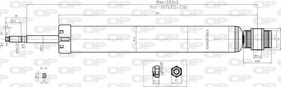 Open Parts SAB8032.32 - Amortizators autospares.lv