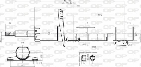 Open Parts SAB8029.31 - Amortizators autospares.lv